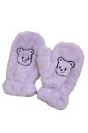 Moufles ours en peluche - Gants dhiver en peluche - Motif dessin animé - Gants épais pour garder au chaud, blanc, Taille Uni