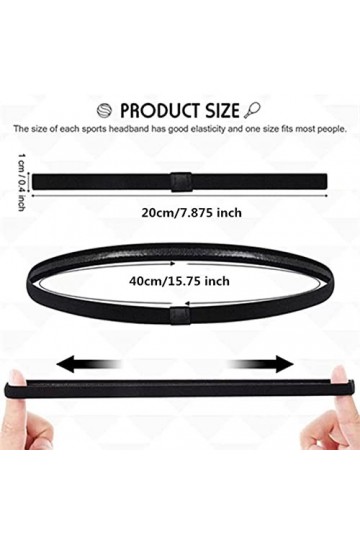 Bandeaux de Sport, Bandeaux de Sport Fin, Bandes de Sport Élastiques Antidérapantes, Bandeau Anti-Transpiration, Bandeau Fin 