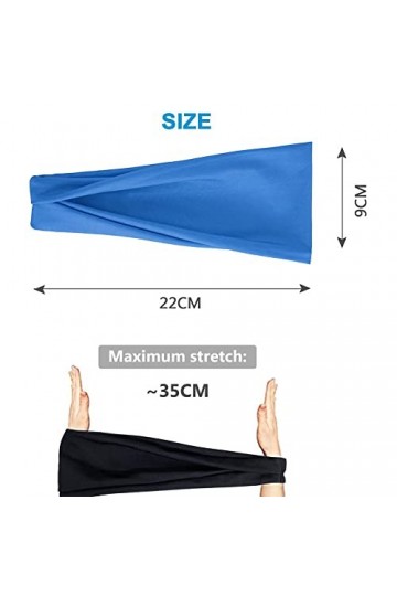 Nuonove Bandeau de Sport, Course, Fitness,Élastique Bandeau, Utilisé pour La Le Cyclisme, Yoga, Transpiration élastique Hydra