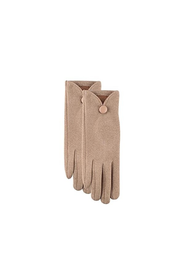 KhG399 Gants coupe-vent en peluche épaisse douce et confortable pour la conduite de neige KhG399 kaki, taille unique , kaki,