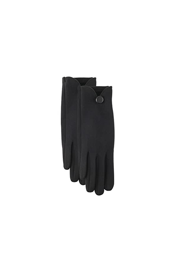 KhG399 Gants coupe-vent en peluche épaisse douce et confortable pour la conduite et la neige Noir Taille unique, Noir , Taill