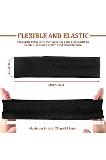 UYDF 7 Pièces Headband Cheveux Femme, Elastique Bandeau de Sport, Antidérapant Évacuation de lHumidité Bandeaux, Elastiques 