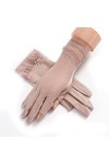 Yoaodpei Gants de Dentelle de Mode sans Doigts Femmes Mince élégant été dété Conduite cruelle Solaire antidérapant dété Ant