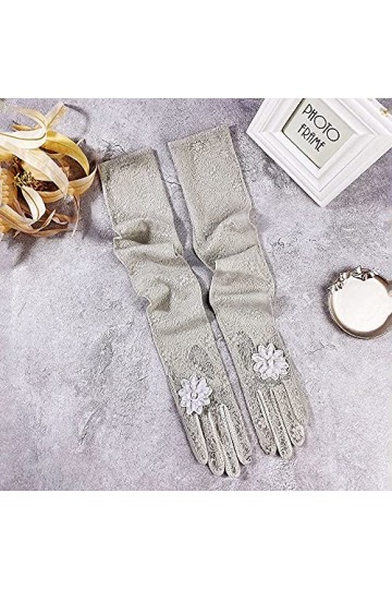 Yoaodpei Gants de crème solaire dété, manches de protection UV pour femmes dété, manches longues, gant long, soie à glace, 