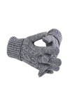 DondPO Gants Hiver Femme, Coupe-vent Epais Chaud Gants Chauds Gloves Noirs écran Tactile Hiver Mitaines Tricotées Gants Gants