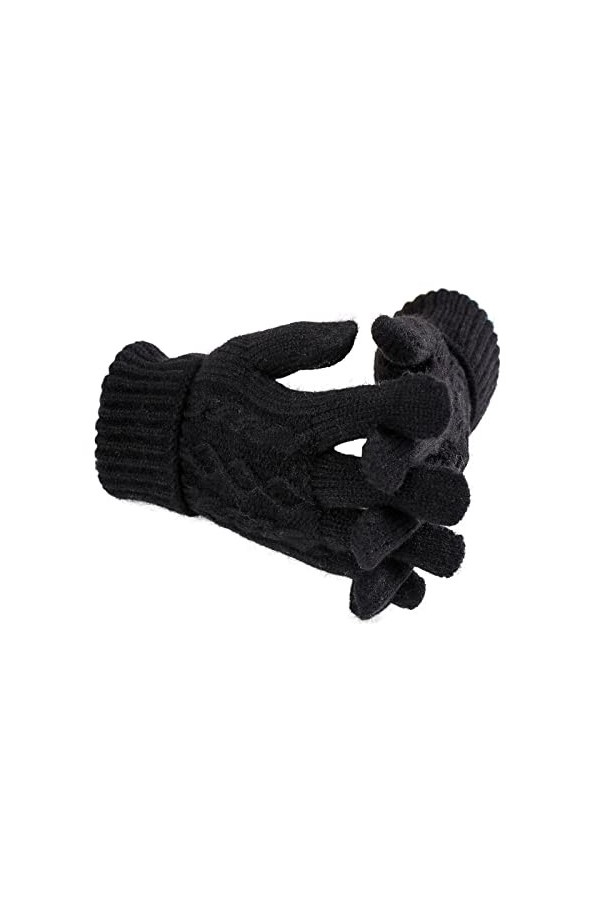 DondPO Gants Hiver écran Tactile Hiver Epais Mitaines Tricotées Gants en Tricot Outdoor Coupe-vent Chaud Gants Chauds Gloves 