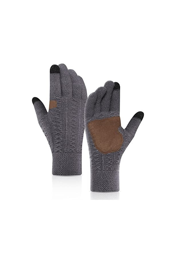 Oyrcvweuy Gants dhiver unisexes en tricot pour écran tactile