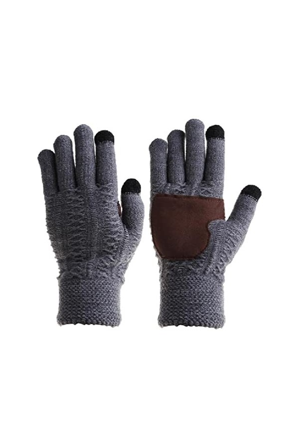 Oyrcvweuy Gants dhiver unisexes en tricot pour écran tactile