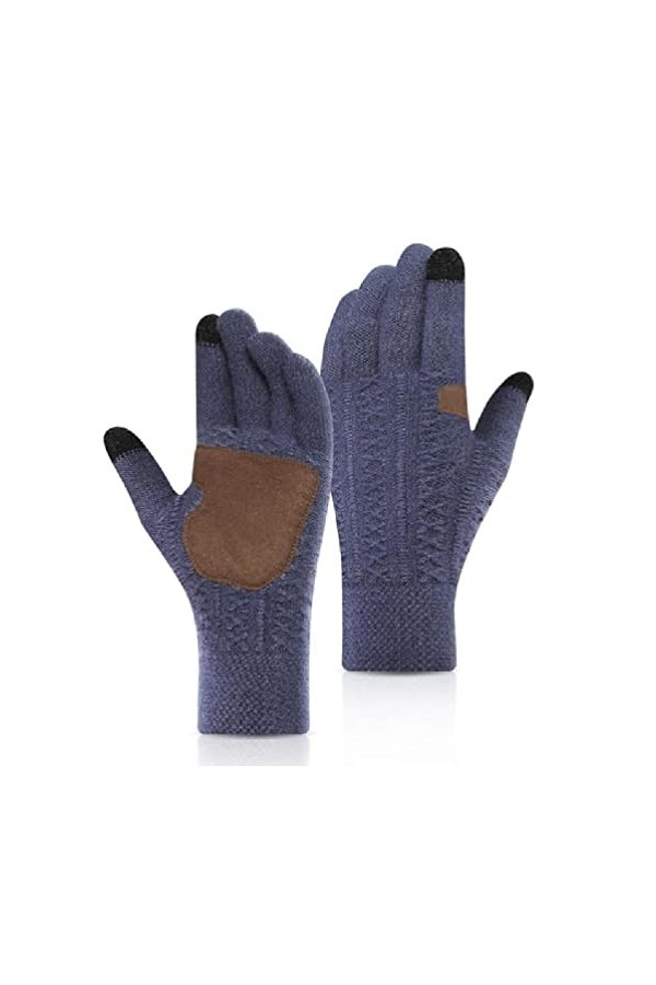 Oyrcvweuy Gants dhiver unisexes en tricot pour écran tactile