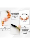 Lot de 5 Couronne de Fleurs Bandeau, VEGCOO Fleurs Headbands en Ruban Elastique Fleurs Pour Cheveux, Pour Photographie de Voy