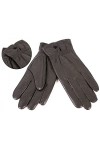 Gants dhiver en cuir véritable pour écran tactile - Chauds et doux - Doublure en laine - Gants 100 % cuir - Gants décontract