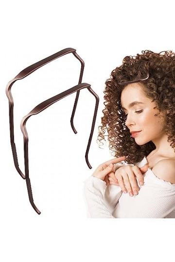 CJBIN Serre-tête pour Cheveux Carrés, 2 Pièces Bandeau pour Cheveux en Résine Plastique pour Boucles épaisses, Outil Serre Ch