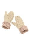 Gants thermiques en tricot épais pour femme - Moufles mignonnes et en velours épais et chaud - Gants en peluche pour homme et