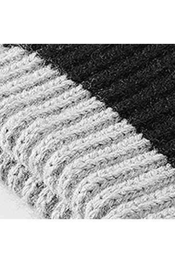 ZZALLL Hommes Hiver Écran Tactile Flocon De Neige Tricot Gants Chauds Doublure en Peluche Moufles Antidérapantes