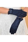 MAPPE Gants dhiver pour Femmes Gants Chauds À La Mode Gants Épais en Daim Artificiel Doux Gants À Doigts Complets Gants en D