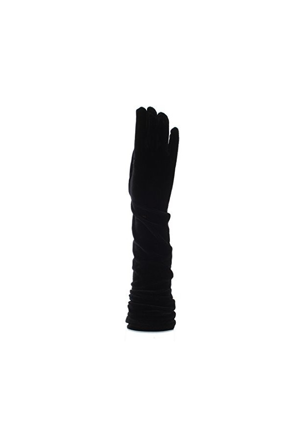 Zacs Alter Ego Gants longs en velours noir – Idéal pour les occasions formelles, Noir