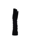Zacs Alter Ego Gants longs en velours noir – Idéal pour les occasions formelles, Noir