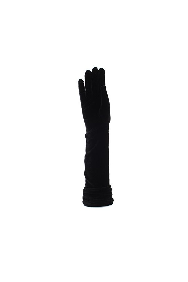 Zacs Alter Ego Gants longs en velours noir – Idéal pour les occasions formelles, Noir