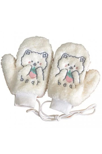 Moufles dhiver avec cordon pour enfants - Pour garder au chaud - Pour la marche, le cyclisme, 5, 5