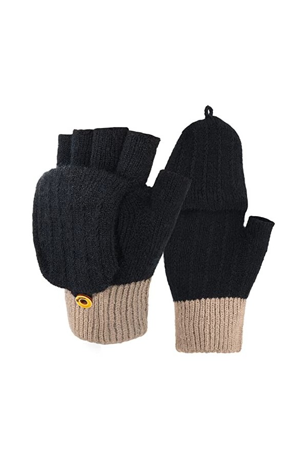 Tanness Gants dhiver pour écran tactile pour femme, Moufles Gris , taille unique