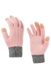 Tanness Gants dhiver pour écran tactile pour femme, Moufles Gris , taille unique