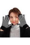 Gants dhiver tricotés Gants Vêtements Accessoires Gants dhiver Manchettes Gants en Tricot Extensible Noir Long Femmes Sans 