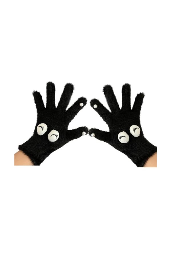 Y2K Moufles dhiver en fourrure pour adultes - Écran tactile chaud - Garde au chaud - Gants thermiques dextérieur en fourrur