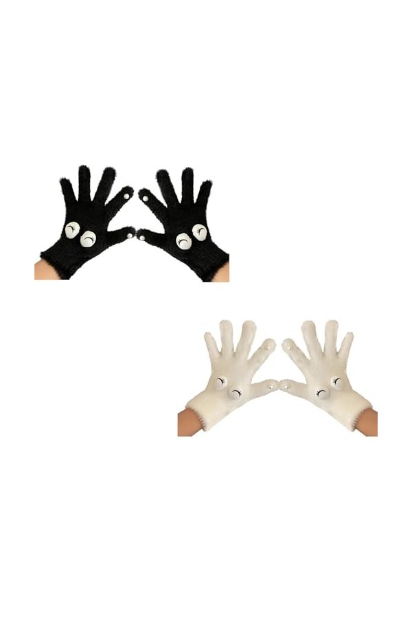 Y2K Moufles dhiver en fourrure pour adultes - Écran tactile chaud - Garde au chaud - Gants thermiques dextérieur en fourrur