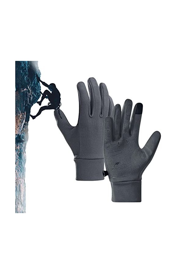 Cipliko Gants pour écran tactile, gants antidérapants pour écran tactile – Moufles descalade fines et élastiques pour femme,