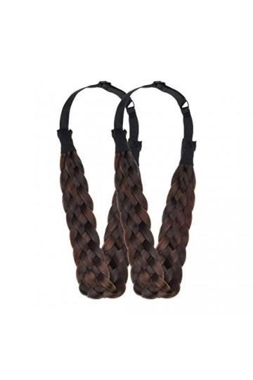 99AMZ 2X Bandeau Tête Tressé Bande Cheveux Serre-tête Hoop Cerceau Headband Hairband, Bandeau tressé, Cheveux élastiques Chev