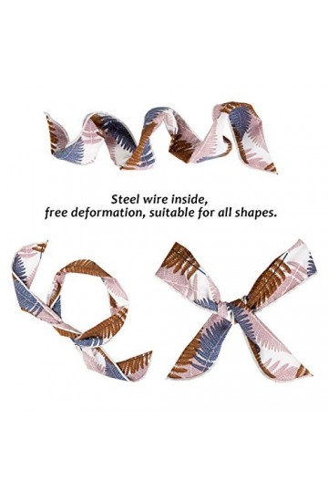 Wodasi 12Pcs Twist Bow Wired Headbands, Fil flexible Headbands Accessoires pour Cheveux Serre-tête à Nœud Vintage Femme Bande