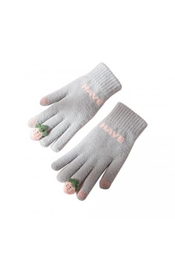 DondPO Gant Sport Femme, écran Tactile Epais Sport Gloves Mitaines Tricotées Chaud Coupe-Vent Thermiques Gants Gants Chauds G