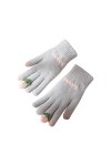 Gants Tactiles Femme Epais écran Tactile Coupe-Vent Gants en Tricot Mitaines Cyclisme Chaud Sport Gloves Mitaines Tricotées G