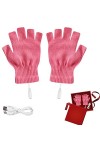 Gants chauffants rechargeables, moufles chauffantes rechargeables par USB, gants tricotés USB pour ordinateur portable, gants