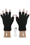 Gants chauffants rechargeables, moufles chauffantes rechargeables par USB, gants tricotés USB pour ordinateur portable, gants