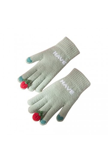 DondPO Gant Sport Femme, Epais Outdoor Chaud Mitaines Gants Chauds Coupe-Vent écran Tactile Cyclisme Gants en Tricot Gants Mi