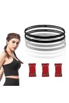 Bandeaux Élastiques, Bandeaux de Sport, Headband Sports, 6 Pièces Bandeaux Cheveux Homme, Serre Tête pour Garçon, Bandeau Che