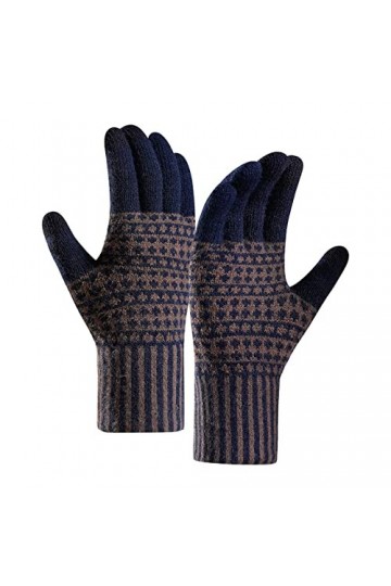 Gants dhiver chauds en tricot pour femmes avec poignets élastiques - Mitaines dhiver pour hommes et femmes - Chauffants par