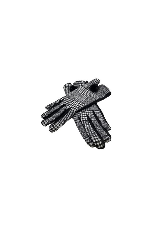 Imperial Studios Gants dhiver à motif tartan pour femme - Pour écran tactile avec doublure en polaire chaude - Pour temps fr