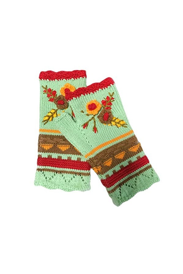 Mitaines pour femmes douces et extensibles moufles à manches longues élastiques demi-doigts gants femmes chauffe-pouls hiver,