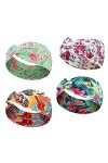 Large élastique Bandeau Cheveux Femme Bandeau Cheveux Fleur Imprimé Élastique Tête Enveloppe Hairband Twisted Cute Hair Acces