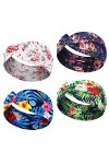 Large élastique Bandeau Cheveux Femme Bandeau Cheveux Fleur Imprimé Élastique Tête Enveloppe Hairband Twisted Cute Hair Acces
