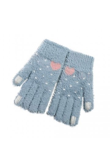 LUOXUEFEI Gants Femmes Hiver Gants Tricotés Doux Chaud en Peluche Mitaine Guantes Couverture De Doigt