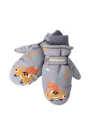 Gants de ski dhiver pour enfants chauds et mignons - Gants déquitation doux et coupe-vent - Moufles pour femme gris, taill