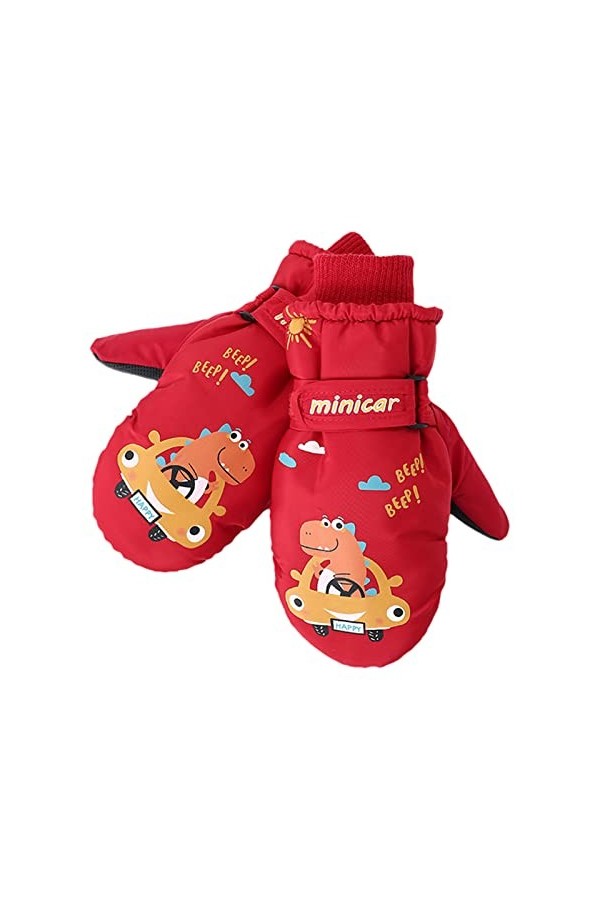 Gants de ski dhiver pour enfants chauds et mignons - Gants déquitation doux et coupe-vent - Moufles pour femme gris, taill