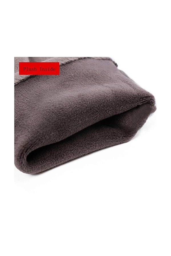 MAPPE Hiver Femme Simple Couche Chaud Cachemire Bouton Complet Doigt De Cyclisme Mitaines Femmes Daim en Cuir Écran Tactile G