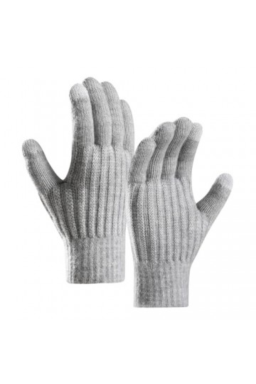 Gants dhiver chauds et agréables au toucher en laine double couche épaisse pour lextérieur et lextérieur avec doublure rem