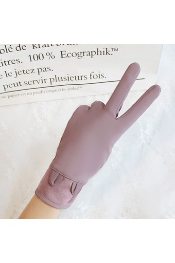 Yoaodpei Gant Femmes Femmes Spring, Automne et hiver Fin, imperméable, équitation, conduite, coupe-vent, plus velours, chaleu