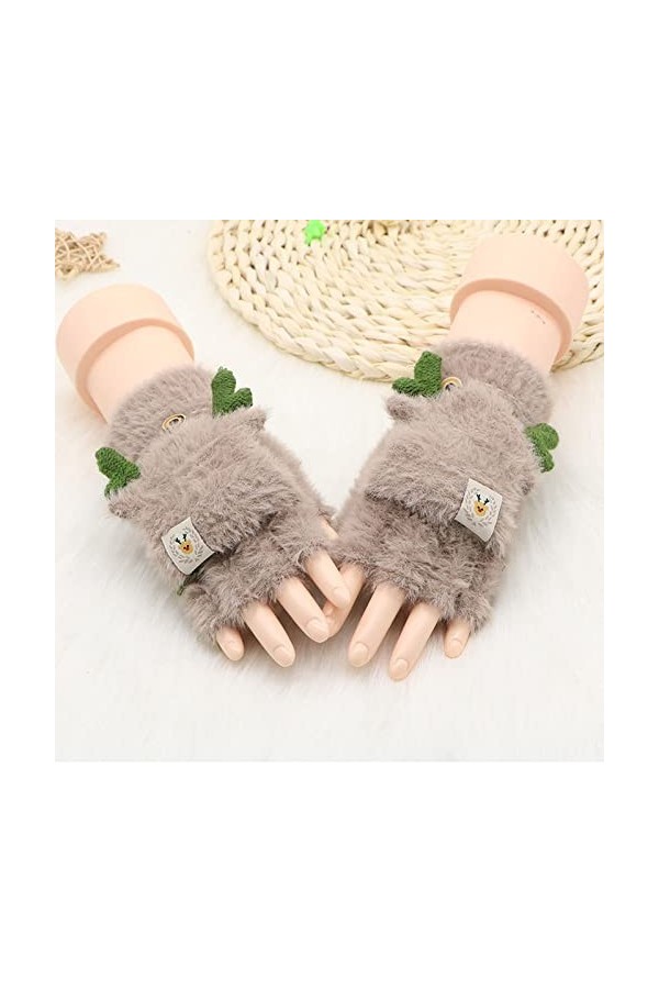 Gants sans Doigts À Écran Tactile Tricotés Mignons pour Femmes, Gants sans Doigts Chauds dhiver À Rabat, Gants De Marche pou