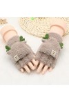 Gants sans Doigts À Écran Tactile Tricotés Mignons pour Femmes, Gants sans Doigts Chauds dhiver À Rabat, Gants De Marche pou